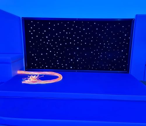 Display Boards Direct Sensory Fibre Optic Black Touch Sensitive Wall Carpet with RGB Lightsource 1m