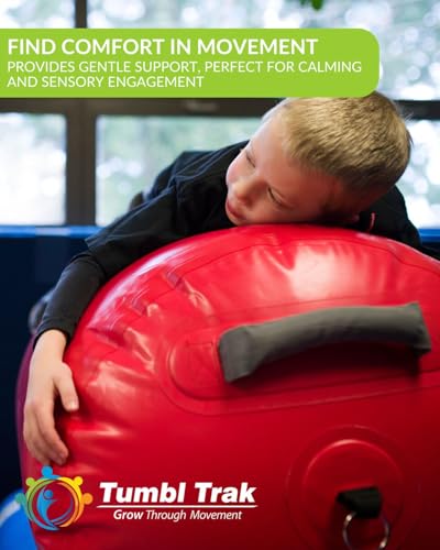 Tumbl Trak Grow Through Movement Air Barrel for Pediatric Occupational Therapy - Sensory Integration and Play Therapy for Neurodivergent Children (Purple, 75 cm)