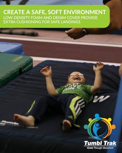 Sensory Crash Mat for Kids – Soft, Cushioned Landing with Low-Density Foam and Washable Denim Cover – Ideal for Sensory Rooms and Therapy (3FT X 4FT X 8IN)