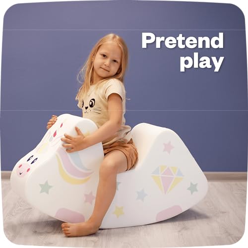 IGLU Ride on Rocking Toy Unicorn Soft Play Shape