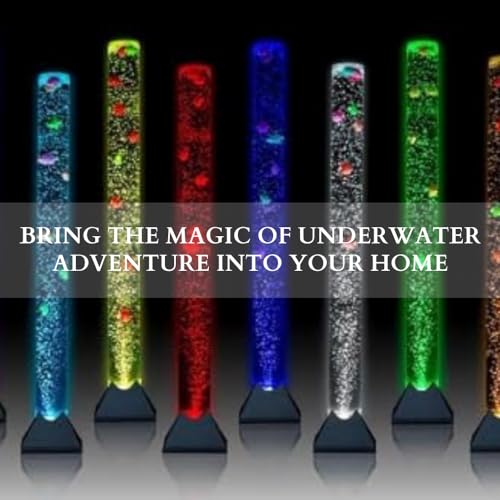 Playlearn 120cm Sensory Bubble Light Tube with Remote Button Controller &10 Plastic Fish