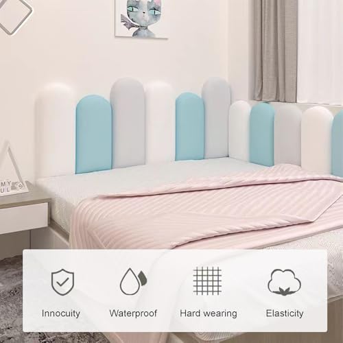 Boracy Anti Collision Wall Padding for Kids, 3D Wall Panels Self Adhesive for Autisti Kids Room Nursery Wall Stickers, Headboard Panels for Wall(Pink,200cm)