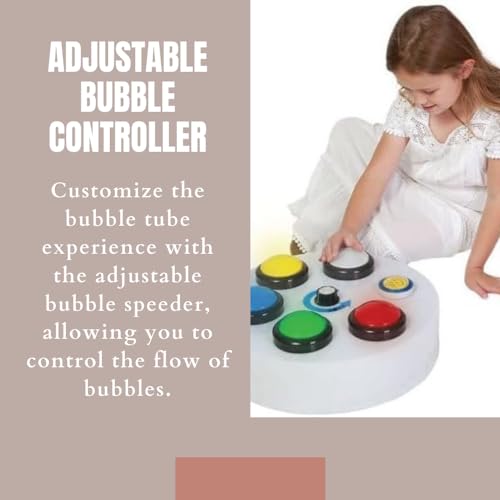 Playlearn 120cm Sensory Bubble Light Tube with Remote Button Controller &10 Plastic Fish