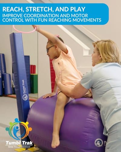 Tumbl Trak Grow Through Movement Air Barrel for Pediatric Occupational Therapy - Sensory Integration and Play Therapy for Neurodivergent Children (Purple, 75 cm)