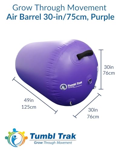 Tumbl Trak Grow Through Movement Air Barrel for Pediatric Occupational Therapy - Sensory Integration and Play Therapy for Neurodivergent Children (Purple, 75 cm)
