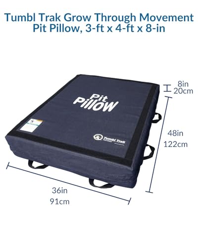 Sensory Crash Mat for Kids – Soft, Cushioned Landing with Low-Density Foam and Washable Denim Cover – Ideal for Sensory Rooms and Therapy (3FT X 4FT X 8IN)