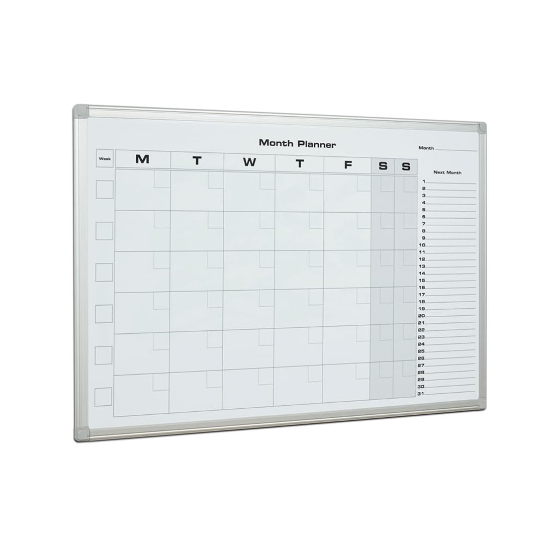 Display Boards Direct Magnetic Whiteboard Hanging Wall Monthly Planner 900 x 600 (WxH)