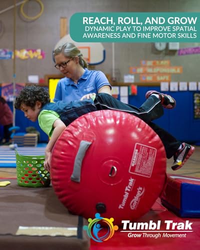 Tumbl Trak Grow Through Movement Air Barrel for Pediatric Occupational Therapy - Sensory Integration and Play Therapy for Neurodivergent Children (Purple, 75 cm)
