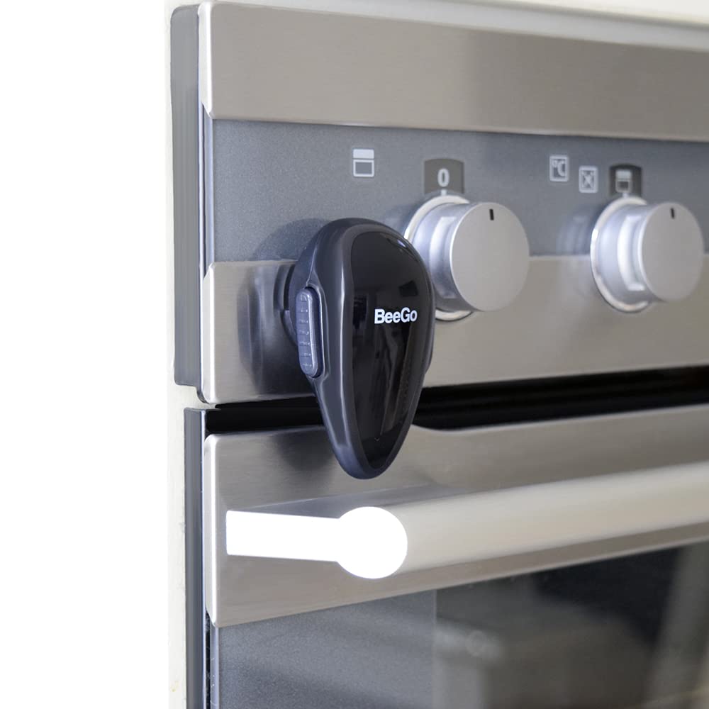 BeeGo® Baby Proofing Oven Lock 1pc Black, Easy to Install and Use 3M Adhesive Durable and Heat-Resistant Material Oven Lock No Tools Needed or Drill for Kitchen Safety