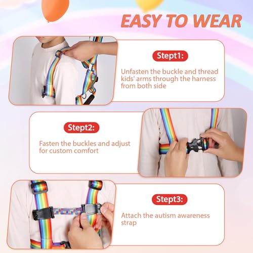 JXM Safety Harness Leash for Big Kids (6-12yrs) with Grab Handle, Secure Walking Leash