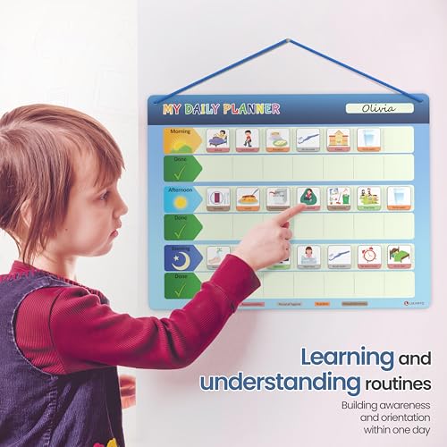 LIKARTO® Visual Timetable Children Daily Routine Chart - Montessori Magnetic Board