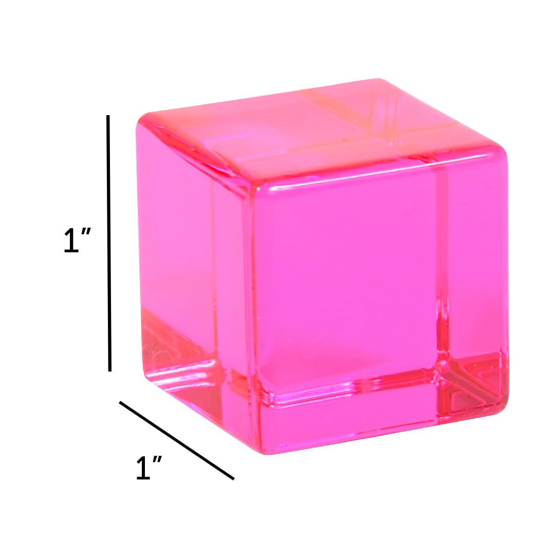 TickiT 73550 Gem Cubes - Rainbow Building Cubes - Stacking Blocks - Acrylic Gemstone Cubes - Stacking Toy