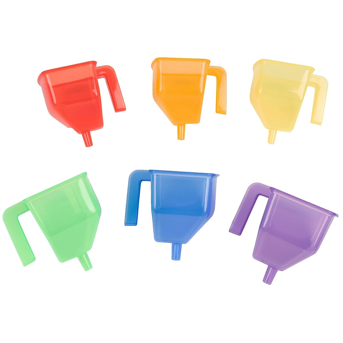 TickiT Translucent Colour Funnels, Messy Play, Water & Sand Play Toys, Sensory Toys