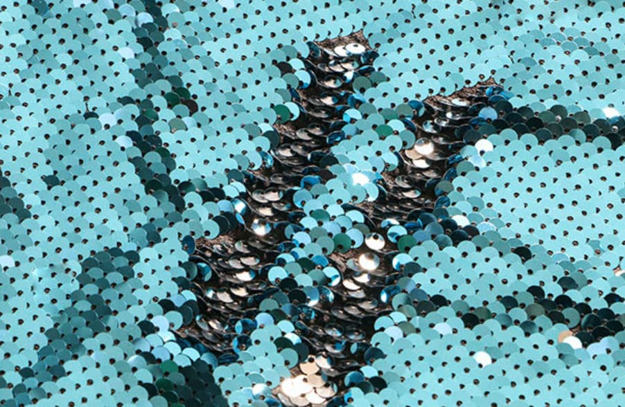 Sensory Wall Sequin Flip Fabric for Kids,0.2" Large Sequins Sensory Graffiti Fabric,Tactile