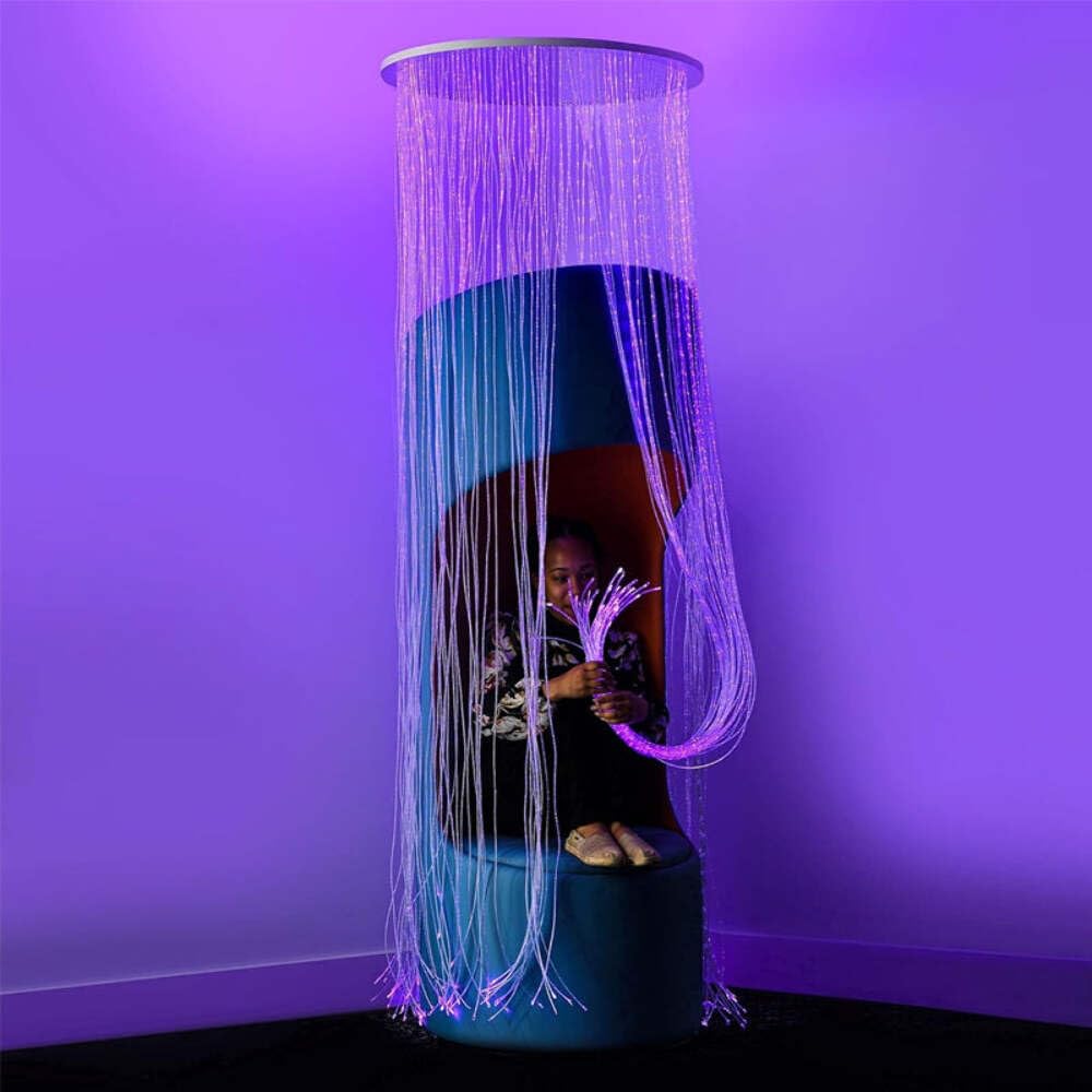 Sensory Fibre Optic Curtain Ring Including Fibres and Light Source