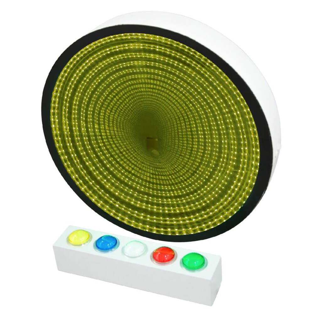 Playlearn 60cm Sensory Mega Infinity Mirror with Interactive Button Controller