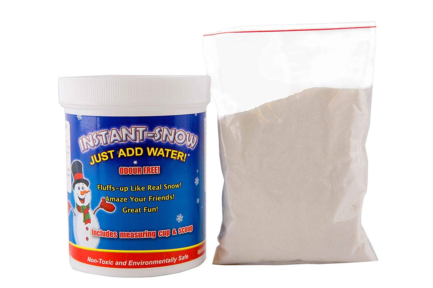 Playlearn 2 Packs 125g Instant Snow Powder - Instant Magic Snow Fake Party Decoration