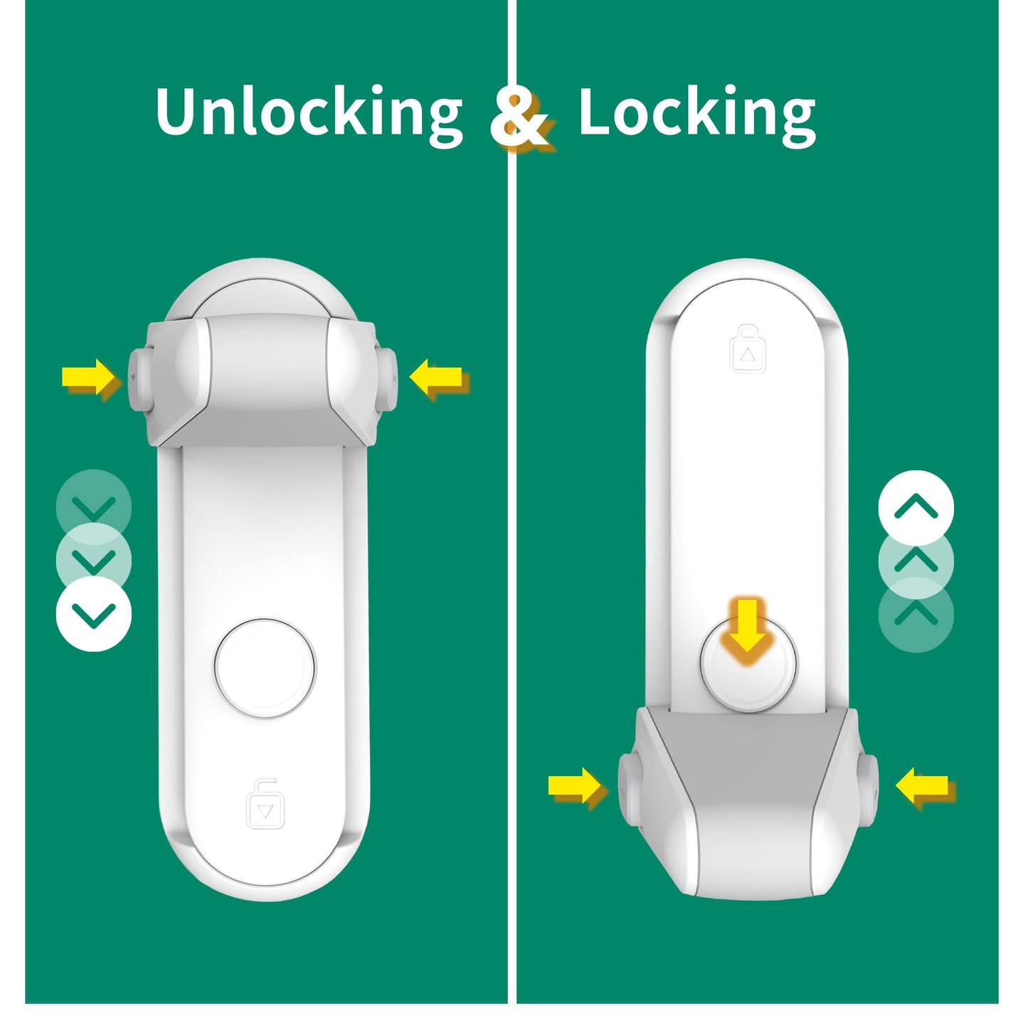 Moonybaby 2 Pack Door Lever Safety Lock, Door Locks for Children, Child Door Handle Lock, Baby Proofing Door Lock Without Drilling, Strong Adhesive, Easy to Install, No Tools Required (White)