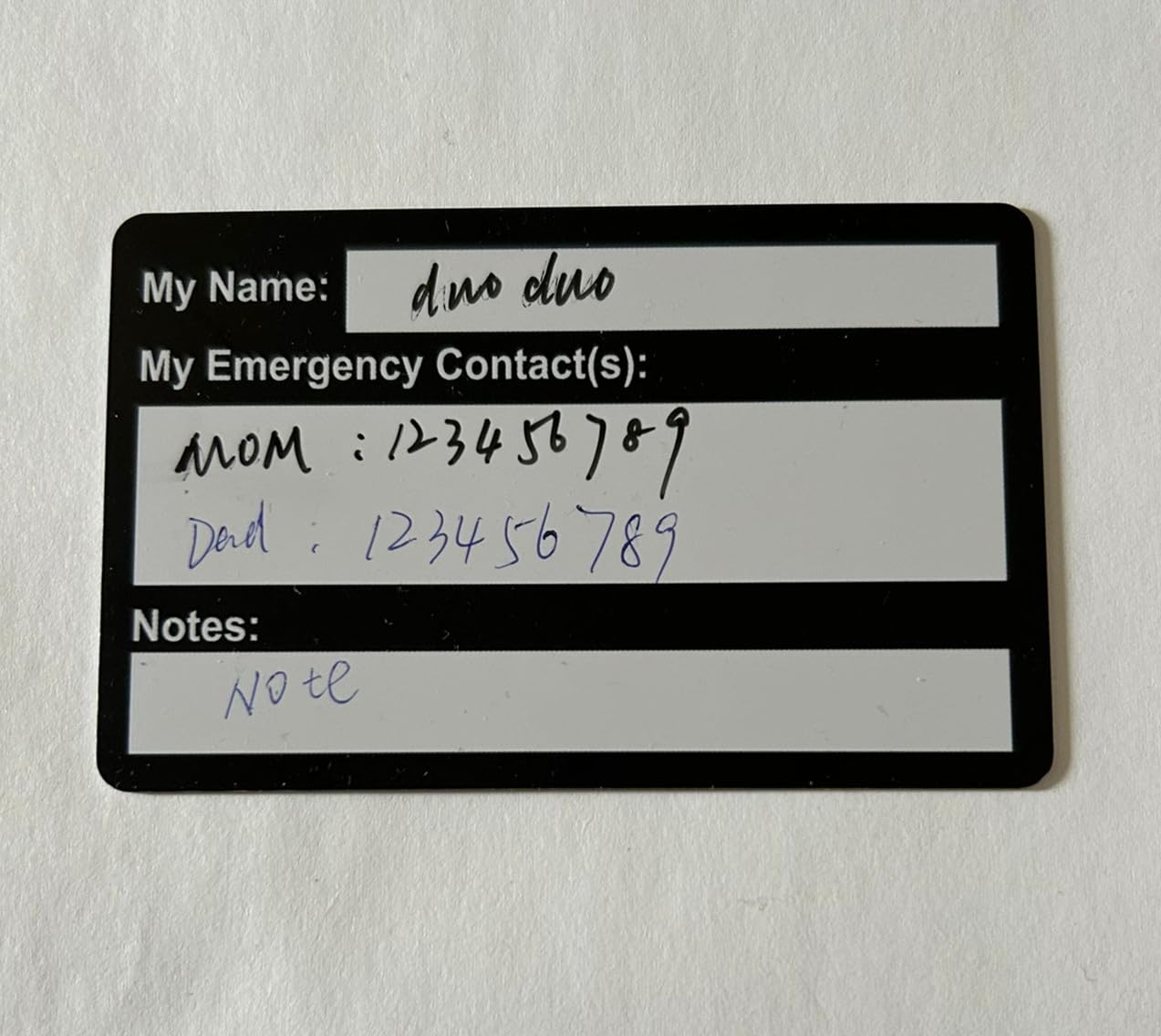 Autism Safety Card,2pcs Autistic Child Emergency Alert Card Tag for Children Emergency Contact