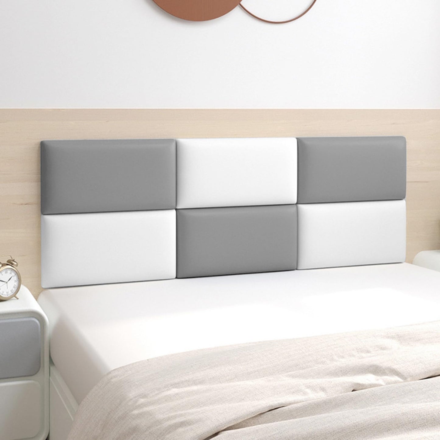 4 PCs, 40 * 20cm, Wall Cushion Padding, Anti-Collision Wall Padding, Soft Bag Wall Panels, Wall Cushion Protection for Kids, Corner Guard (Gray)