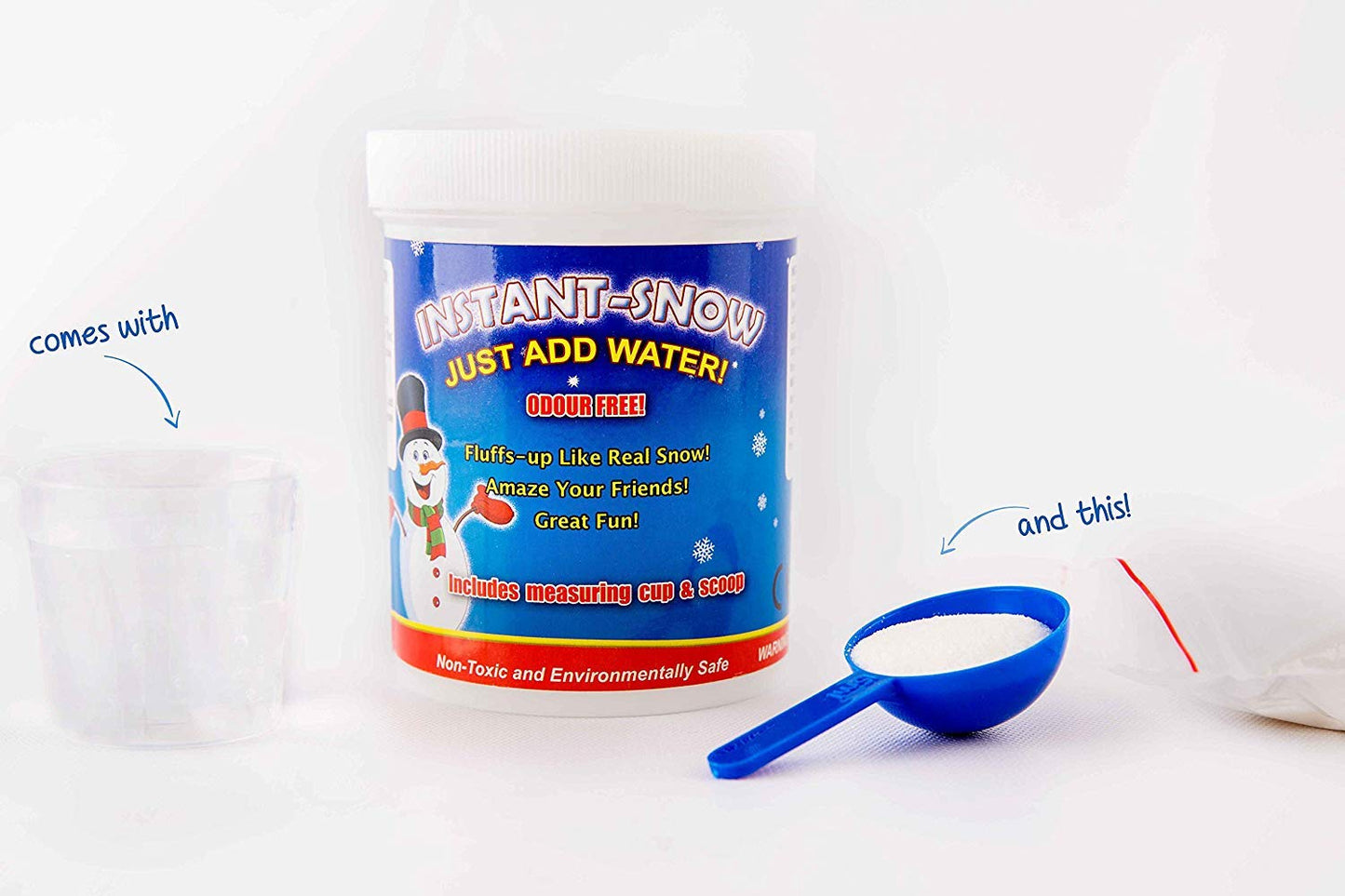 Playlearn 2 Packs 125g Instant Snow Powder - Instant Magic Snow Fake Party Decoration