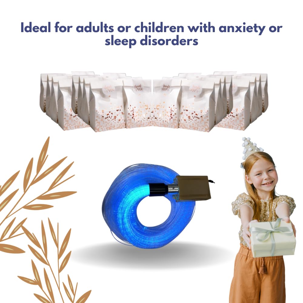Playlearn Fiber Optic Curtain Lights for Sensory Room-LED Fiber Optic Lights Remote Control