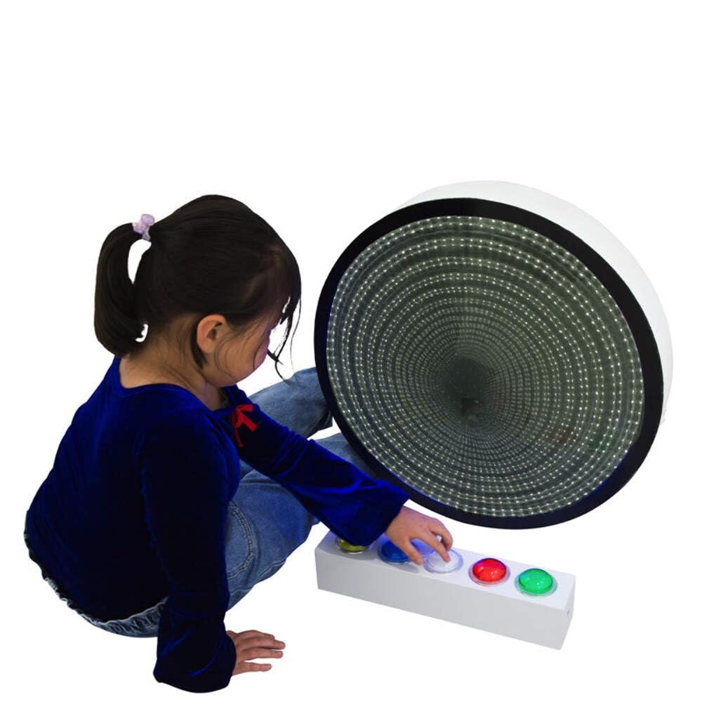 Playlearn 60cm Sensory Mega Infinity Mirror with Interactive Button Controller