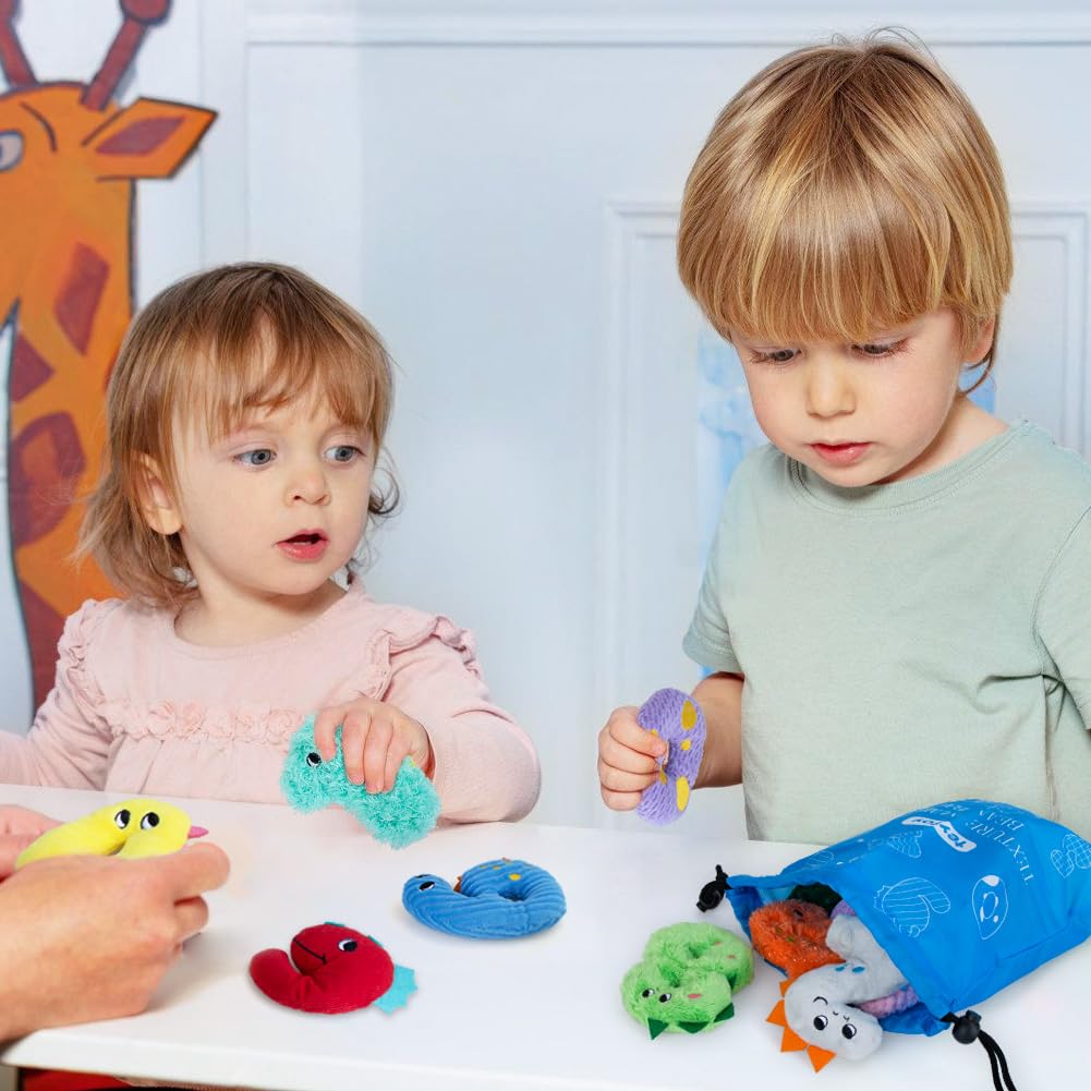 teytoy Texture Sensory Bean Bags Toys for Autism, 10 Fidget Sensory Number Toys