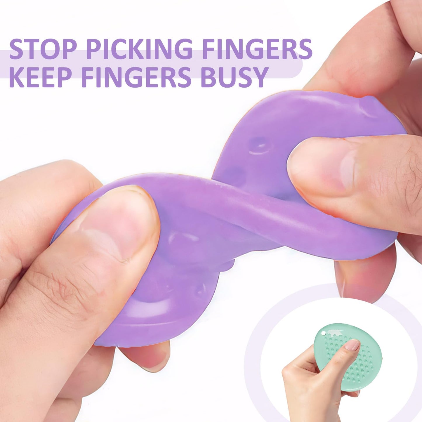 6 Pcs Sensory Stones,Portable Anger Management Toys,Anxiety Relief for Kids & Adults
