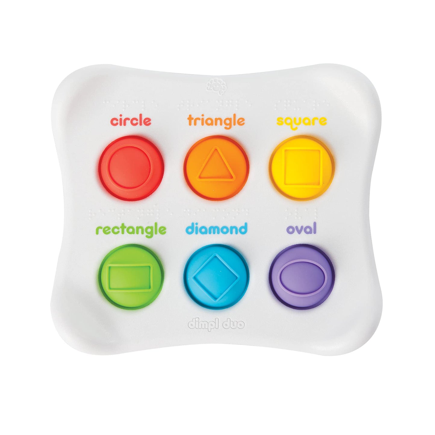 Fat Brain Dimpl Duo, Early Development Sensory Toy, Push and Pop, Colourful for Boys & Girls Aged 12 Months+