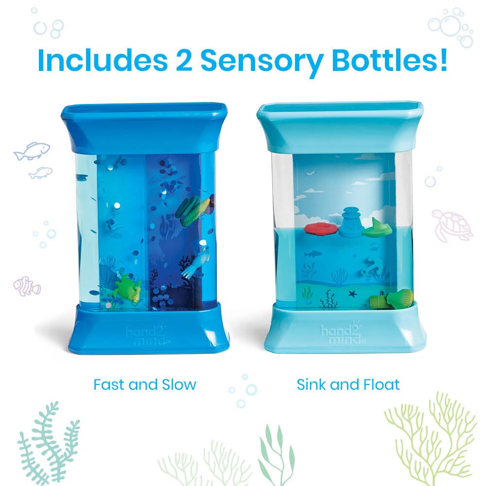 Learning Resources Exploring Ocean Forces Sensory Tubes, Sensory Toys, Ages 3+, Calming Fidget, 2 Tubes