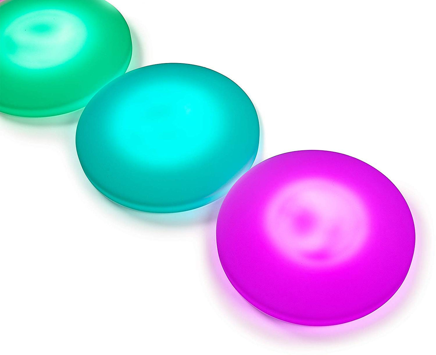 Round Interactive Light Up Floor Tile White Plastic Surface Sensory and Special Needs Toys