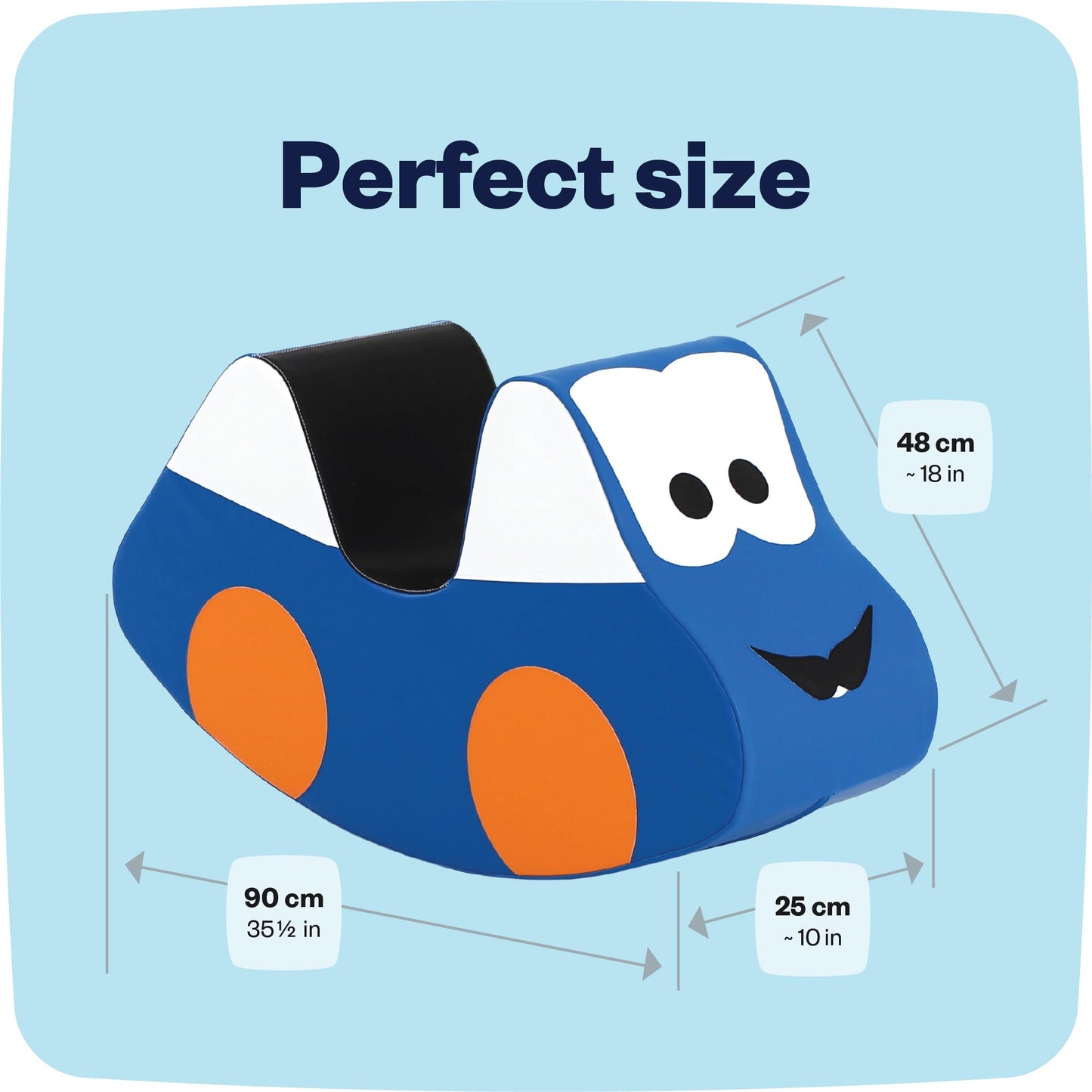 IGLU Ride on Rocking Toy Car Soft Play Shape - Blue
