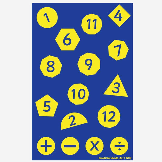 Eduk8 Maths Activity Floor Play Mat - Adding Subtracting Mathematics Learning Homeschool Game | Home School Fun Learn Children's Kids Suitable for Indoor Outdoor Use. Size: 210 x 135 cm
