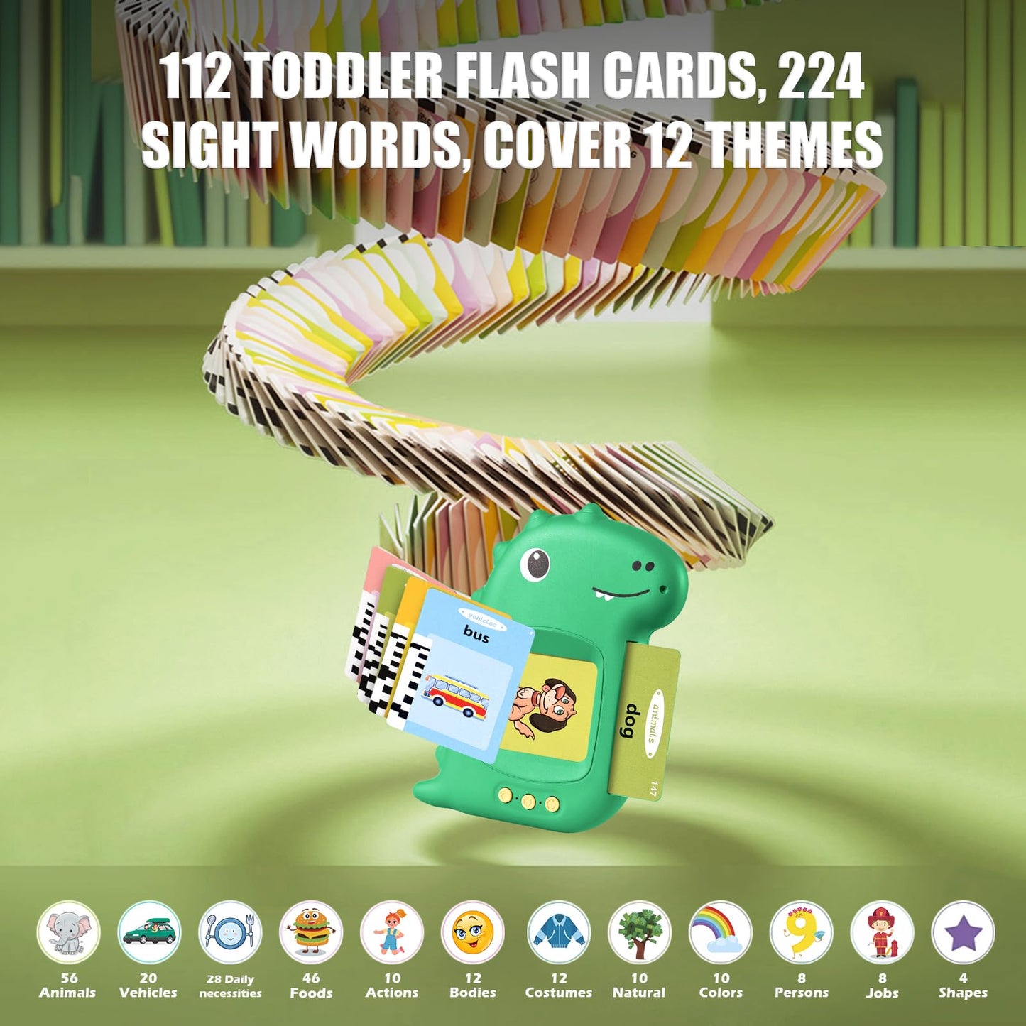 Talking Flash Cards for Toddler Toys for 2 3 4 5 6 Year Old Baby Boys Preschool Learning Resources