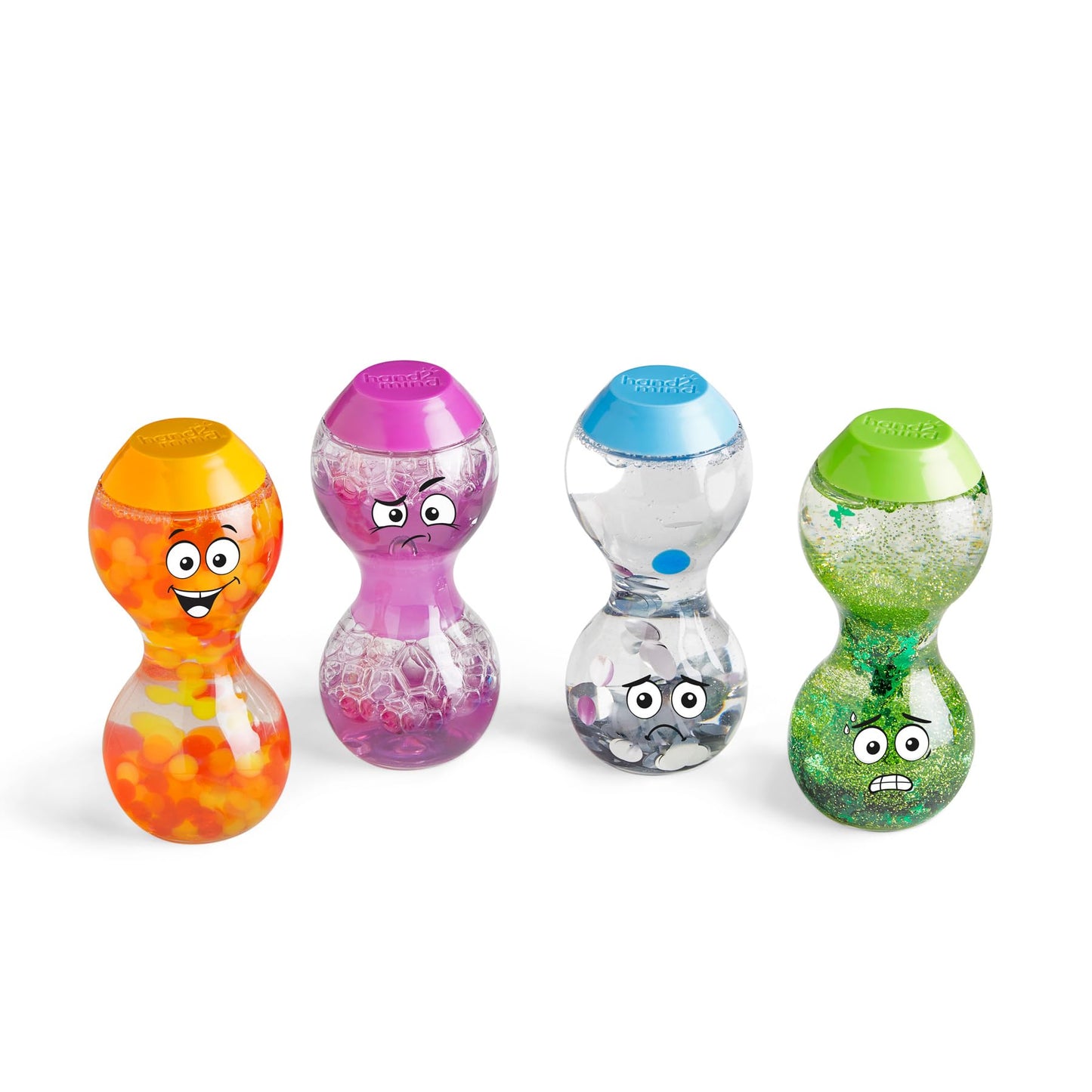 Learning Resources Express Your Feelings Sensory Bottles, Excited Impatient Lonely Nervous, Ages 3+, Emotions Toys for Children, Sensory Play