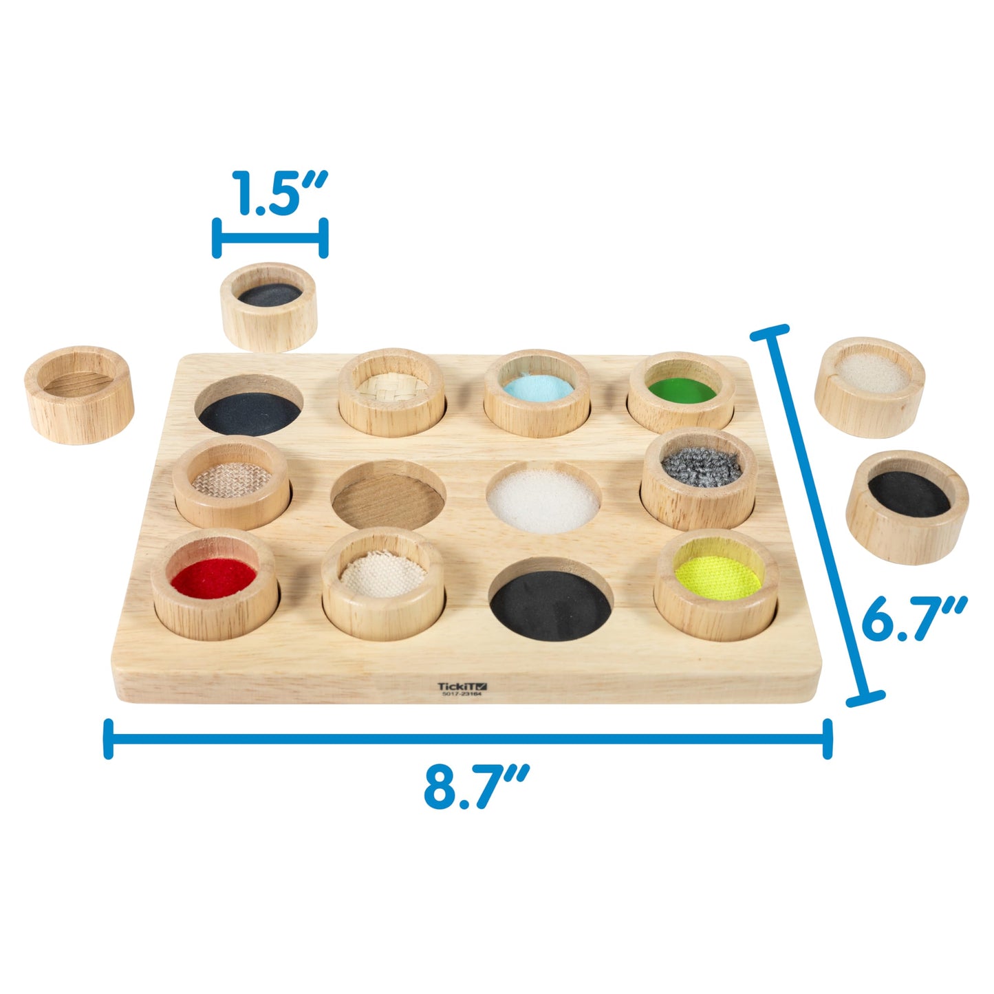TickiT Touch & Match Board, Sensory Wooden Toy for Kids, Educational Fine Motor Skills