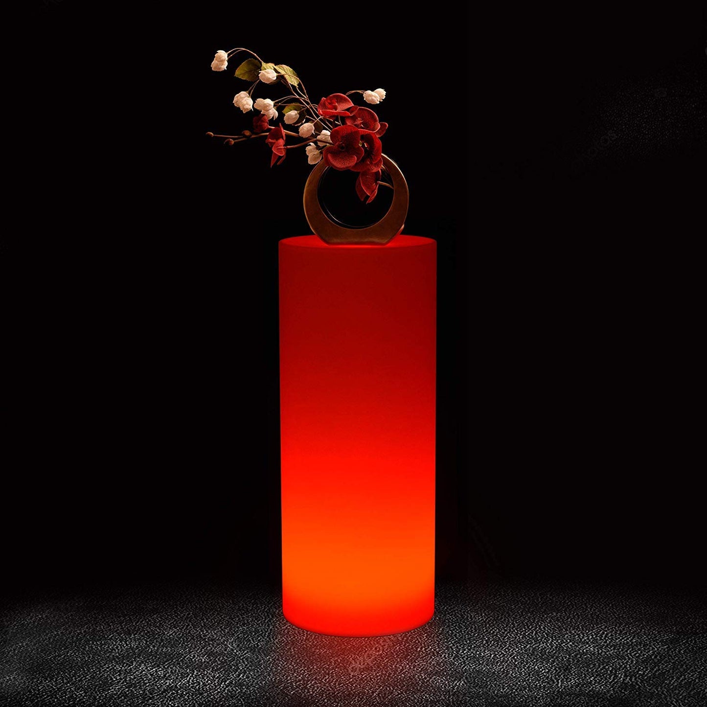 Playlearn LED Rechargeable Light Up Furniture - Indoor or Outdoor Use - Waterproof with Remote (Large Cylinder 96cm)