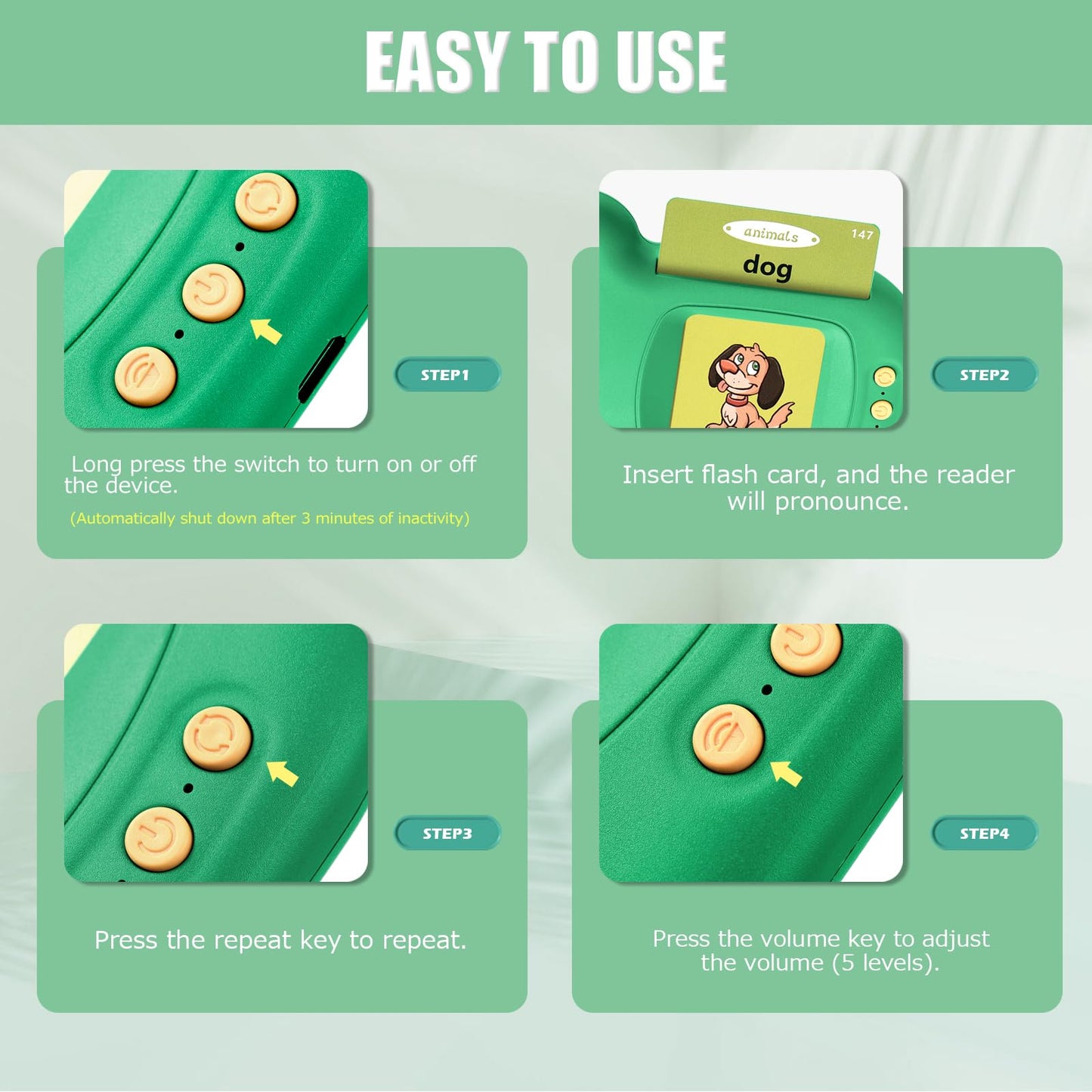 Talking Flash Cards for Toddler Toys for 2 3 4 5 6 Year Old Baby Boys Preschool Learning Resources