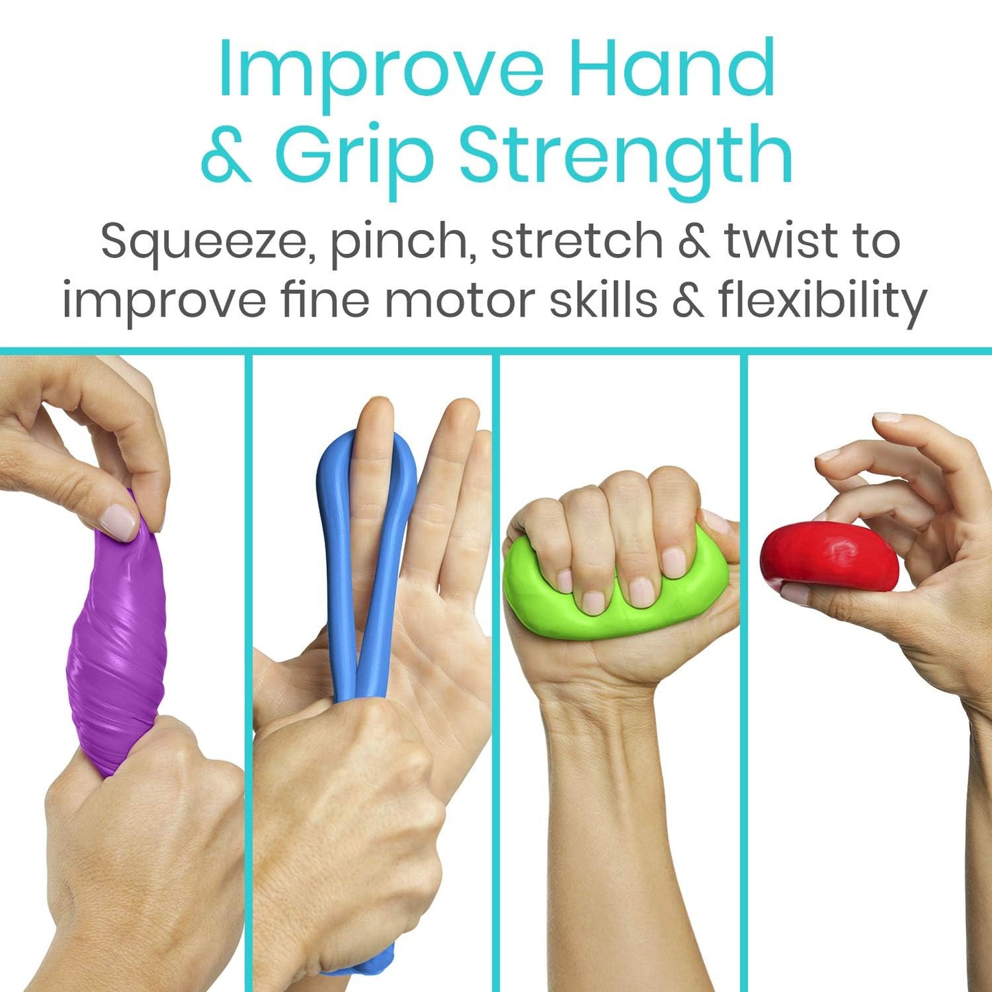 Vive Therapy Putty - Theraputty, Therapeutic, Occupational and Exercise Tool for Stress