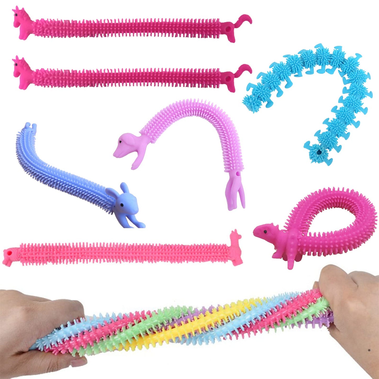 ZOCONE Fidget Stretchy String 7 PCS Unique Sensory Toys for Autism, ADHD, ADD, OCD
