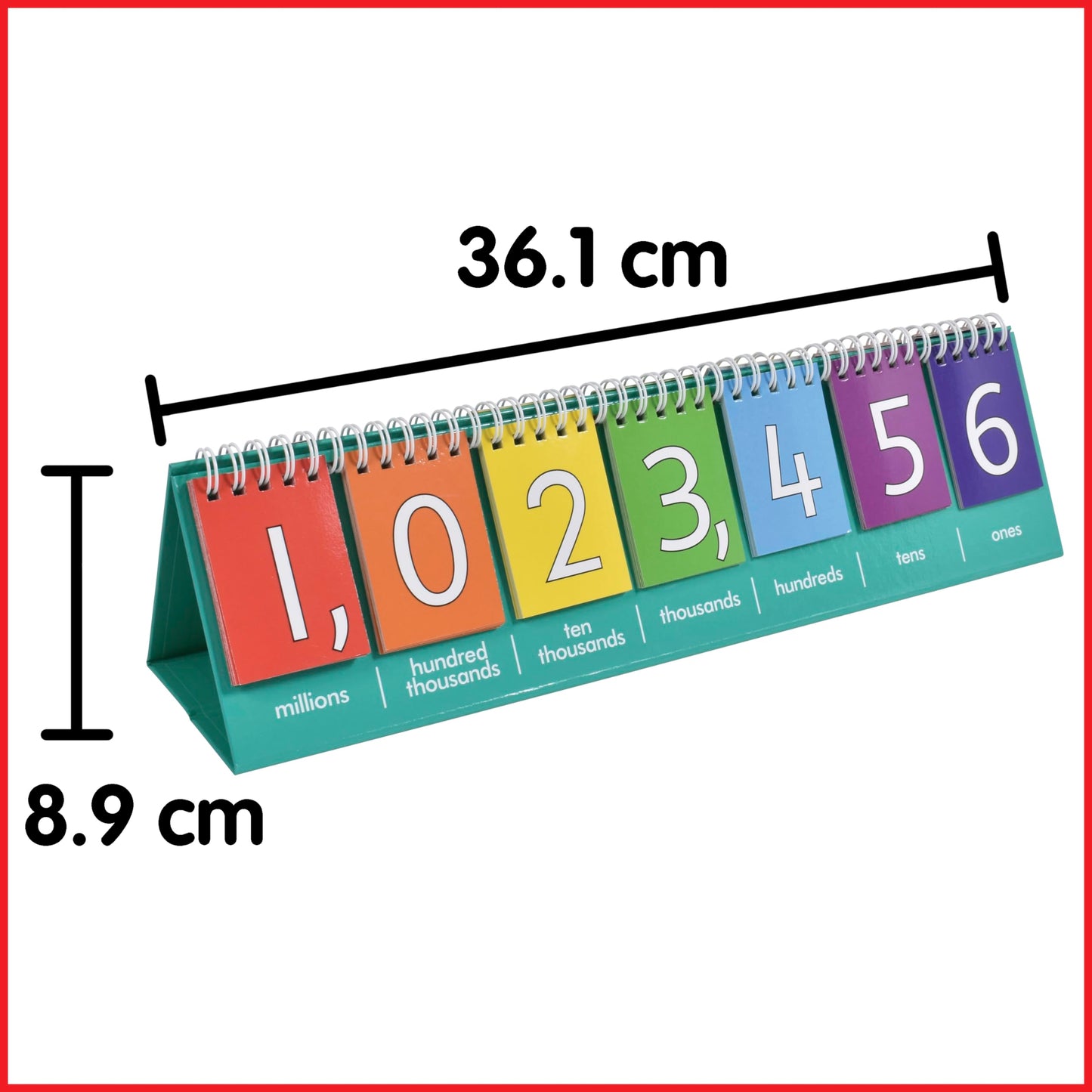 edxeducation Student Place Value Flip Chart - Millions - Double-Sided with Whole Numbers