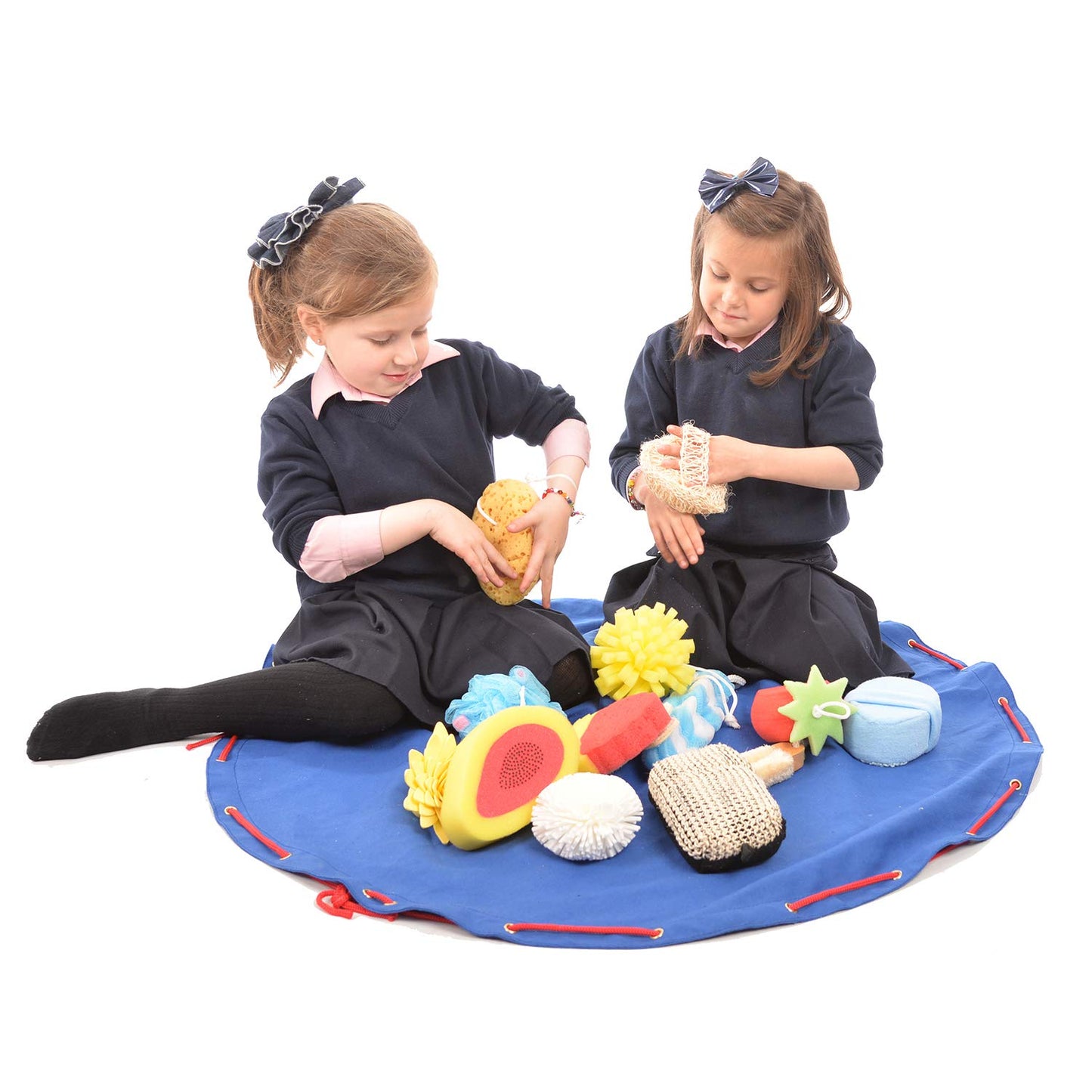 Playlearn Sensory Sponge Set - 14 Quality Sponges & Drawstring Bag Sensory Integration (Autism, ADHD, ASD, SEN)