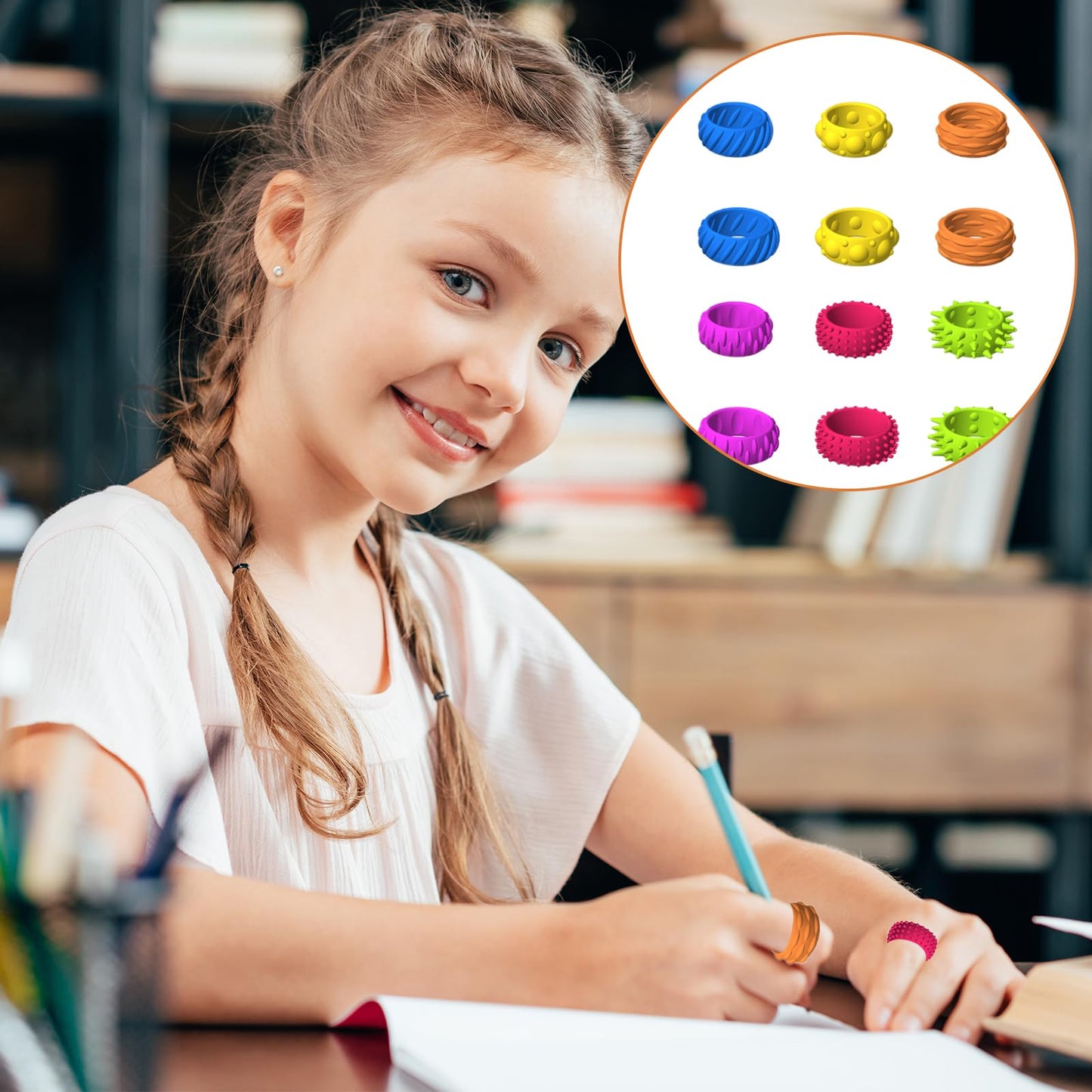 Daryunk 12pcs Fingertip Toys for Kids, Sensory Toys, Suitable for Autism and ADHD, Toys Anxiety Relief for Adults, 6 Styles and Colours