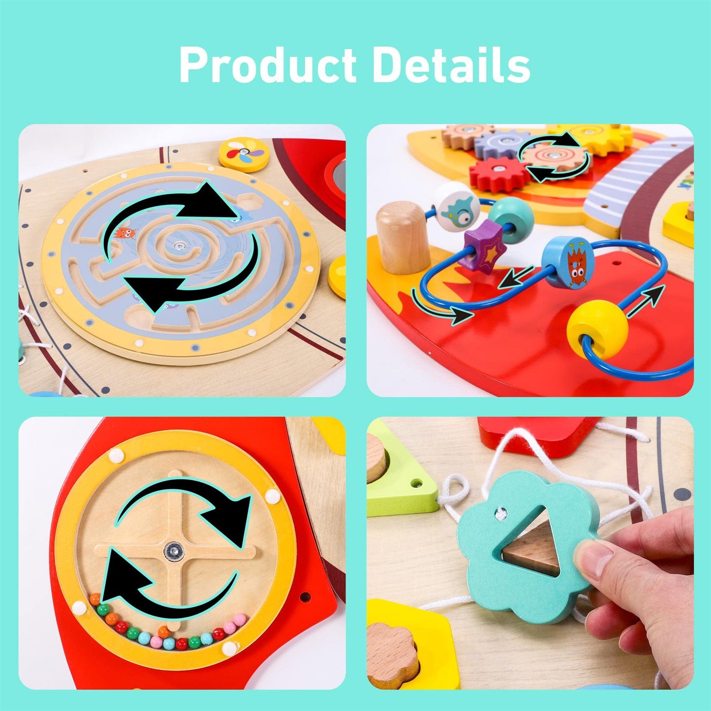 SOKA Wall Element Rocket Activity Wooden Board Fun Space Adventure Multi-Interactive
