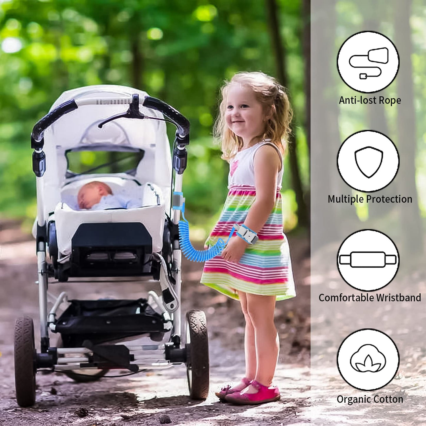 Anti Lost Toddler Wrist Reins, Toddler Safety Harness Walking Leash, Anti-Lost Child Safety