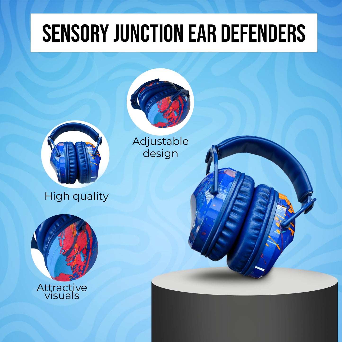 Sensory Junction Ear Defenders Noise-Cancelling Ear Protection with Extra Soft Adjustable