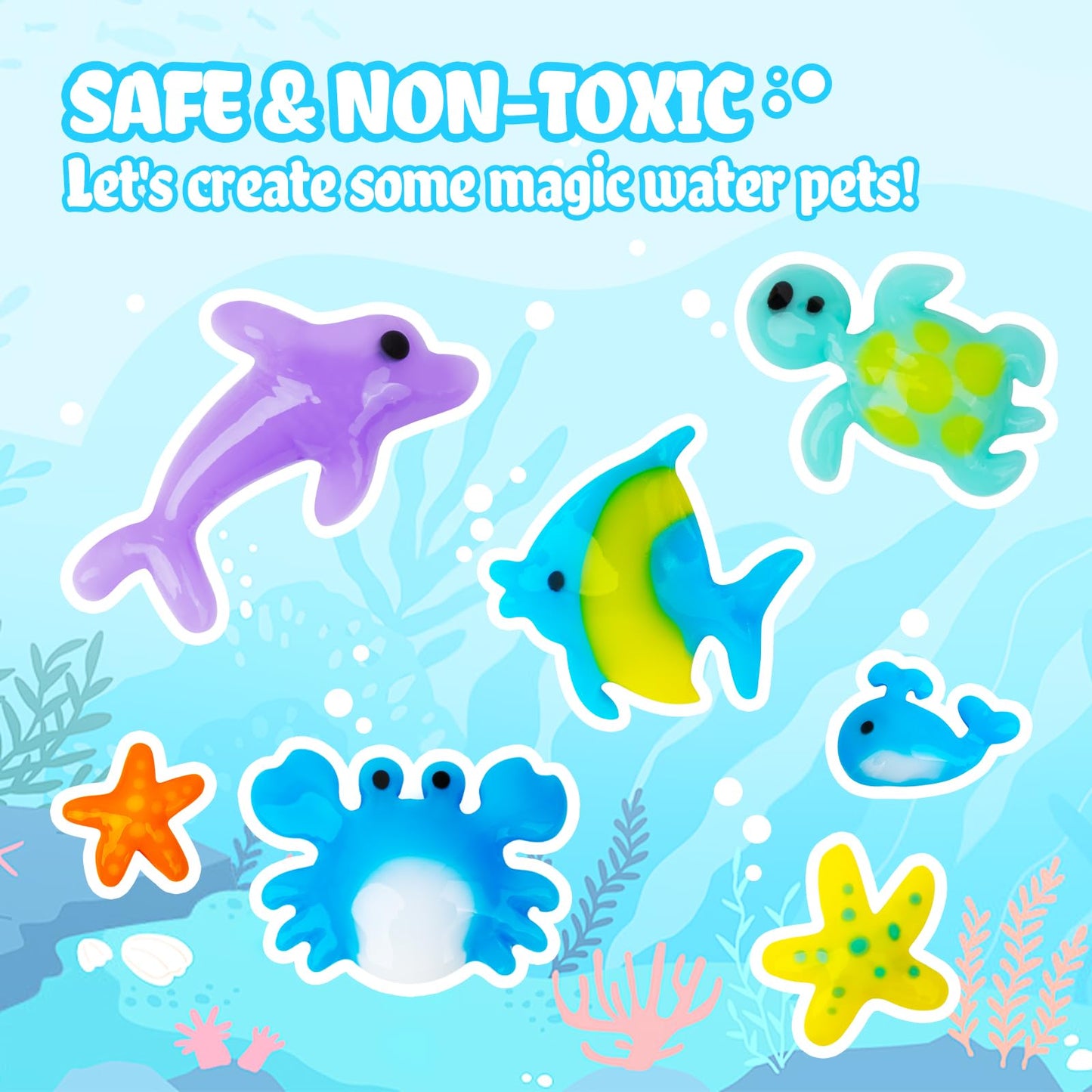 Eleanore's Diary Aqua Fairy Water Gel Kit, Magic Water Elf Toys for Kids, Creative Squishy Maker Toy