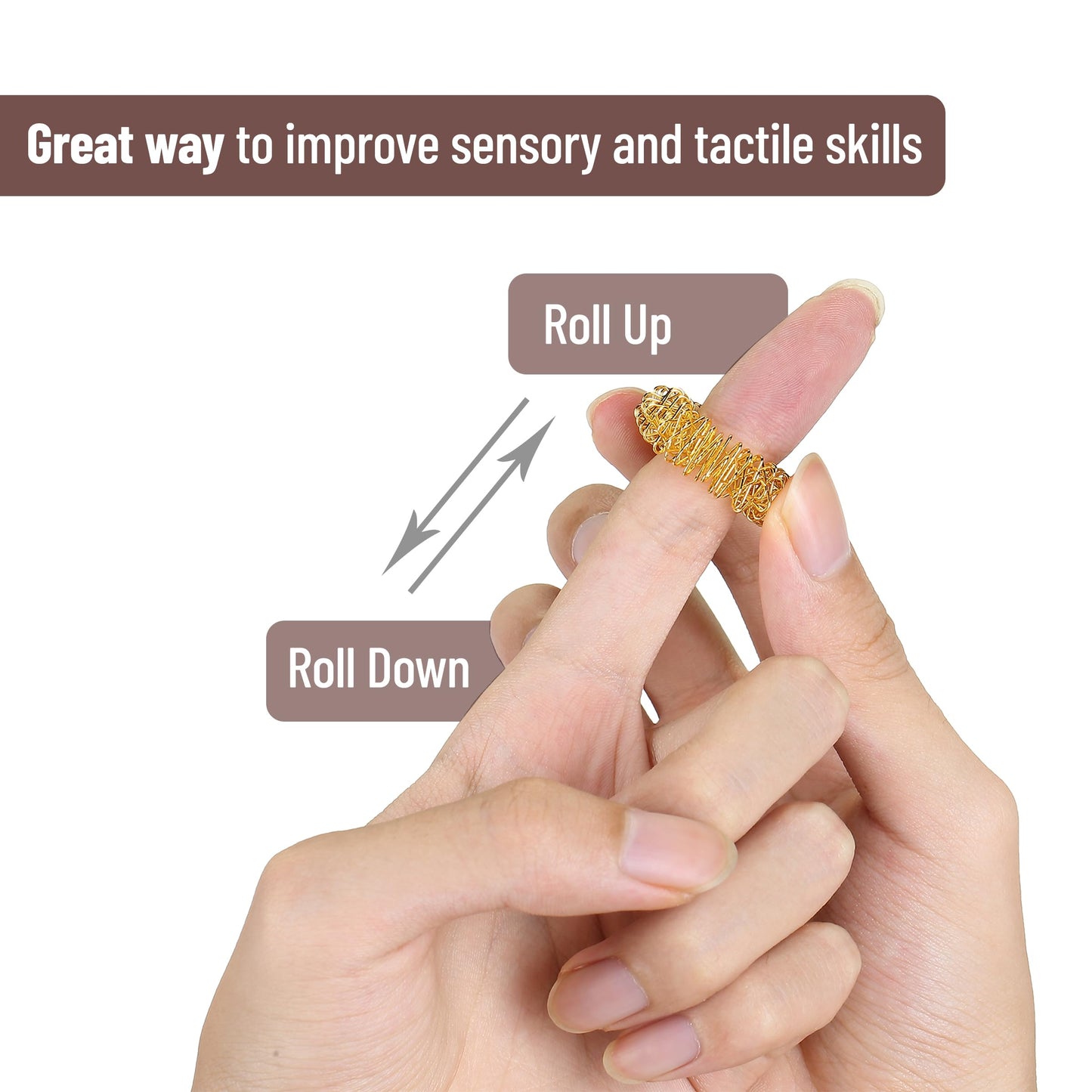 Mr. Pen- Spiky Sensory Rings, 10 Pack, Stress Relief Fidget Sensory Toys, Fidget Rings, Fidget Ring for Anxiety, Stress Relief Rings