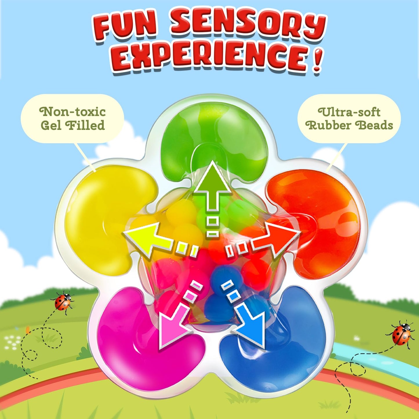 Colour Sorting Toys for Toddlers 3-6 Year Old Toddler Sensory Fidget Toys for Autism Fine Motor Skills